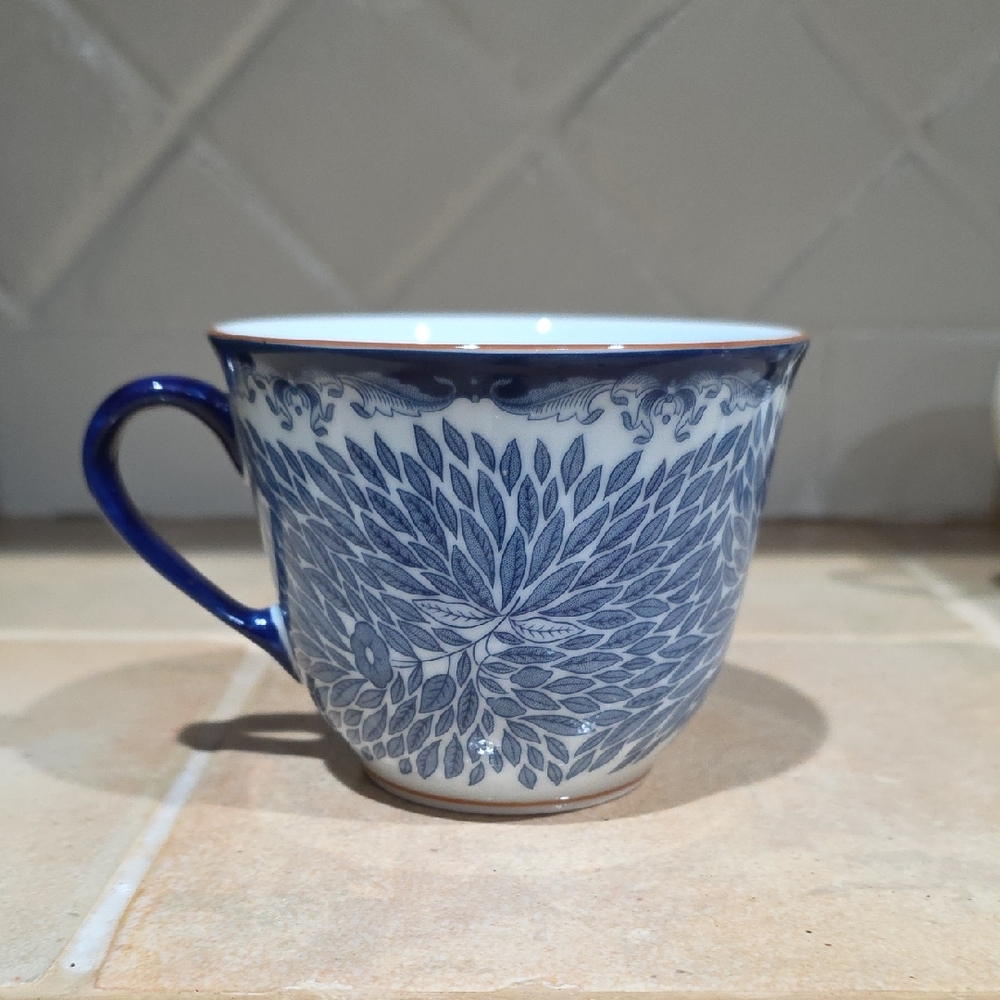Rorstrand Ostindia Floris Blue and White Floral Mug